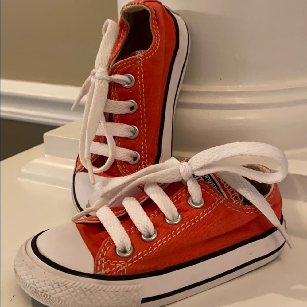 Orange Converse All Star Shoes Size Toddler 6